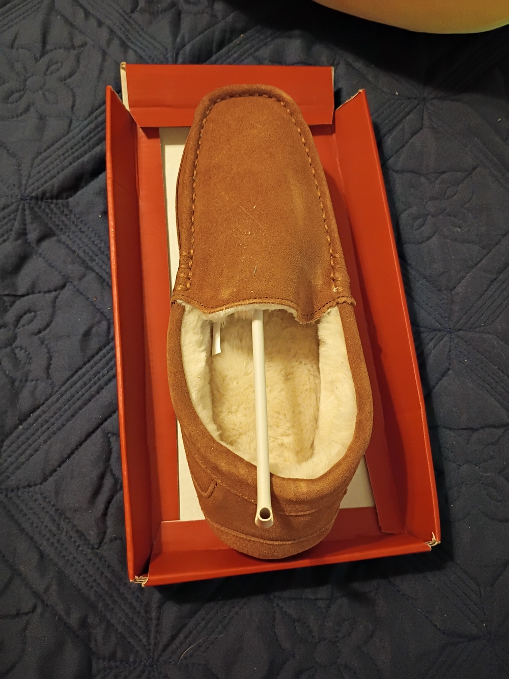 Dream Pairs Chestnut Suede Slip-On Moccasins with Plush Lining